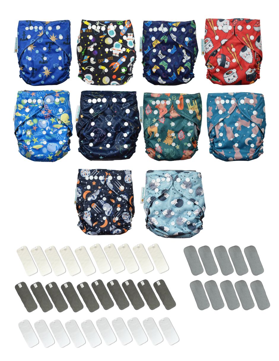Paquete 10 Pañales Ecológicos Absorción PRO V3.0