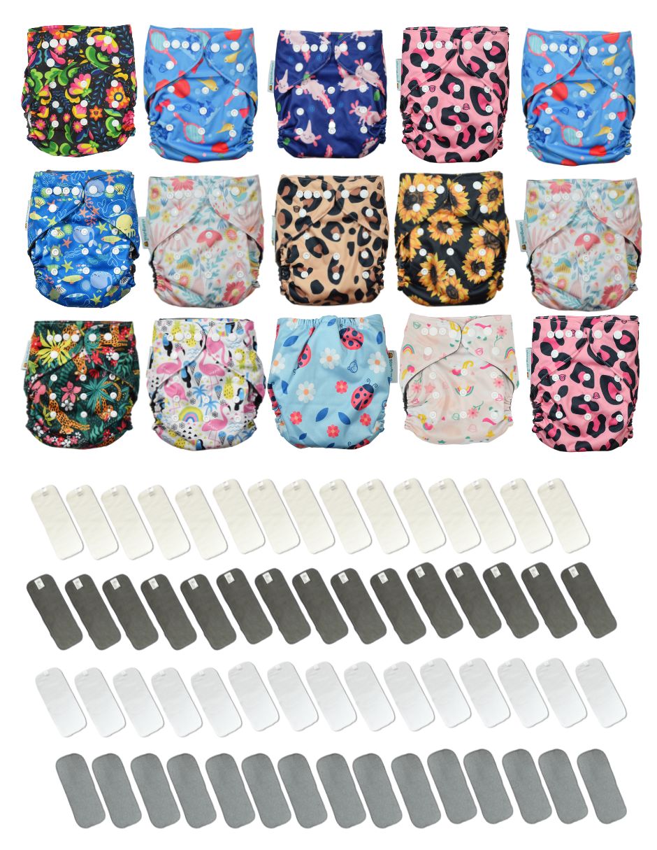 Paquete 15 pañales Ecológicos Absorción PRO V3.0