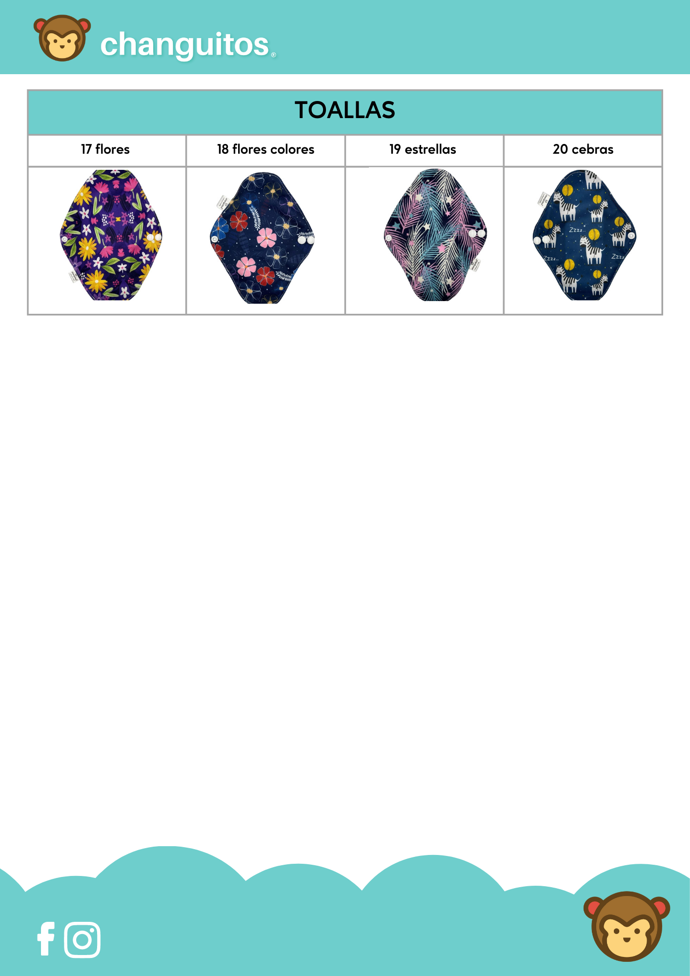 Pq 5 Toallas Fem Regulares Ecológicas 24x18 + Wet Bag Regalo