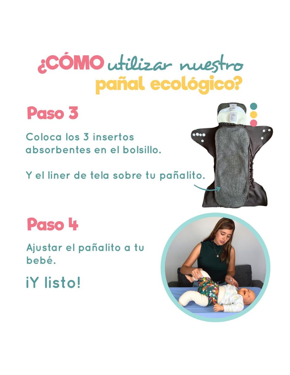 Paquete 15 pañales Ecológicos Absorción PRO V3.0
