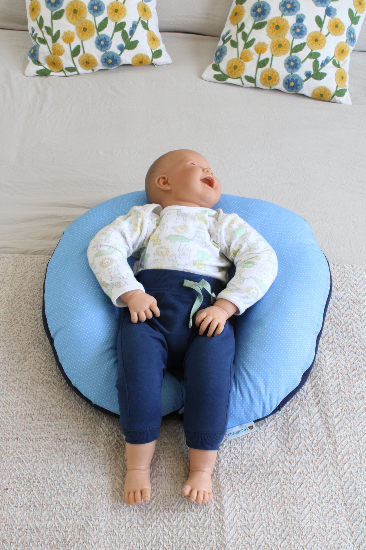 Almohada De Lactancia Y Antirreflujo Color Celeste
