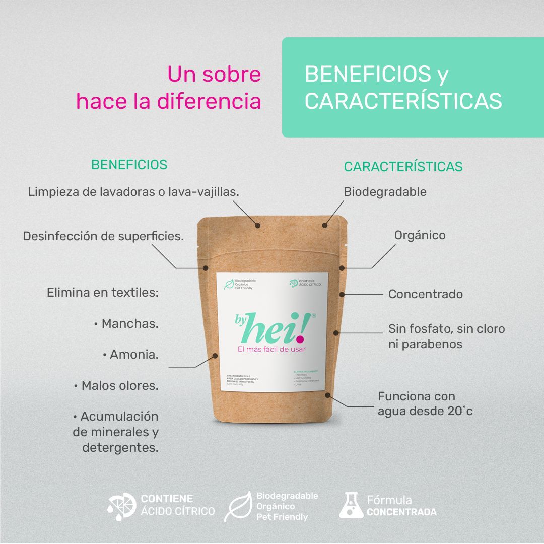 Pq.2 Hei! Desinfectante Profundo Para Pañales Ecológicos