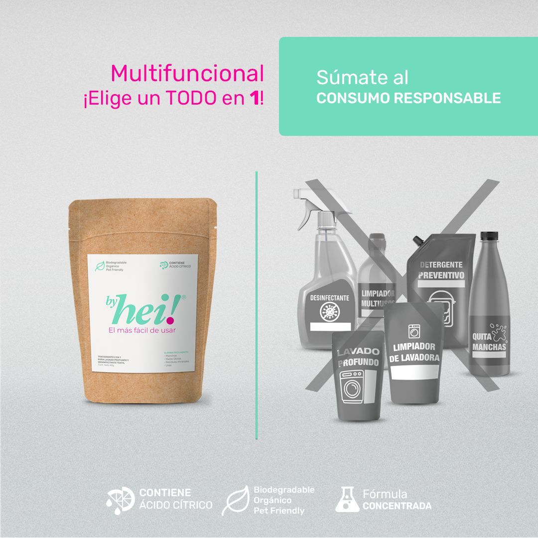 Pq.2 Hei! Desinfectante Profundo Para Pañales Ecológicos