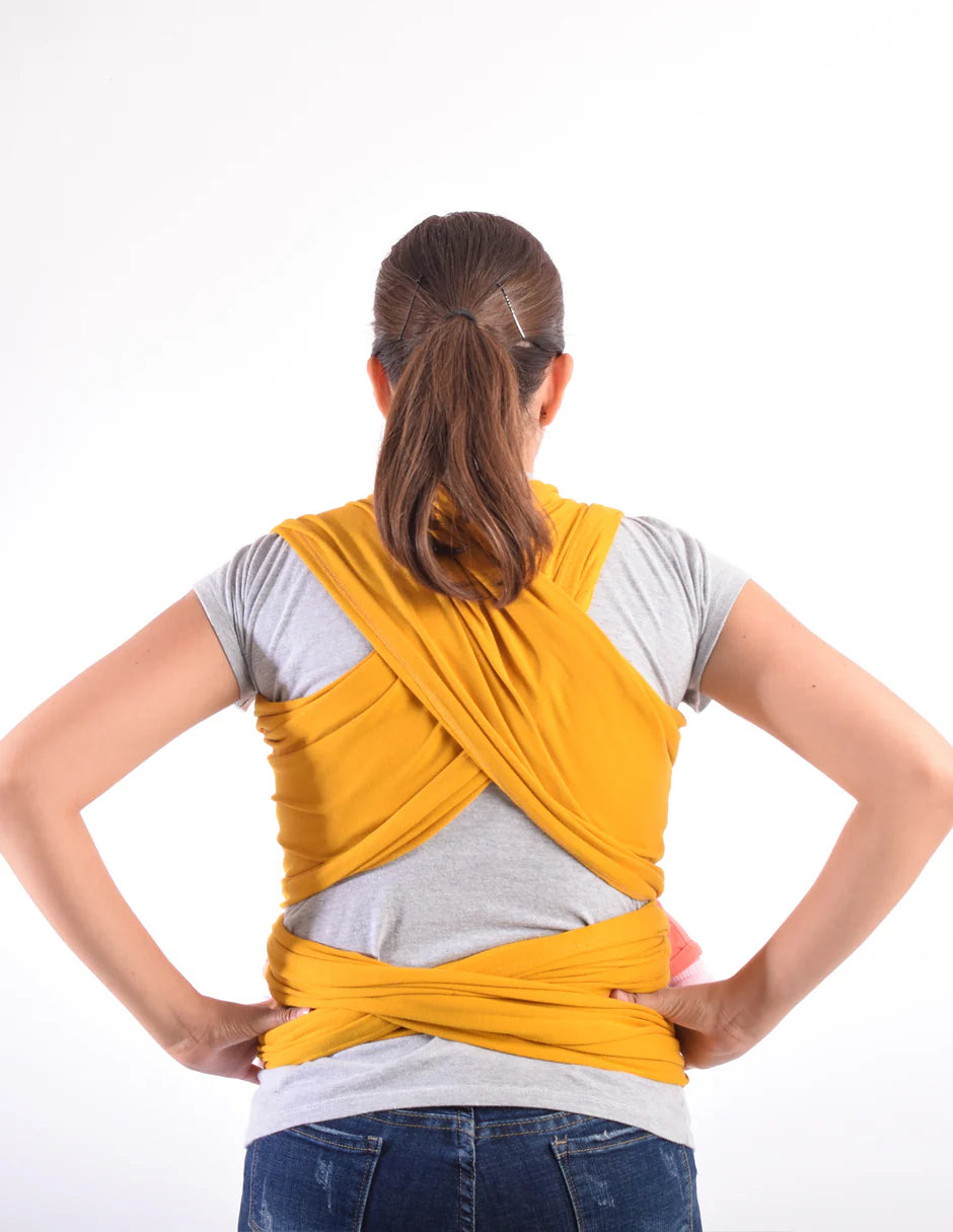 Rebozo Fular Semielástico Changuitos Amarillo Mostaza