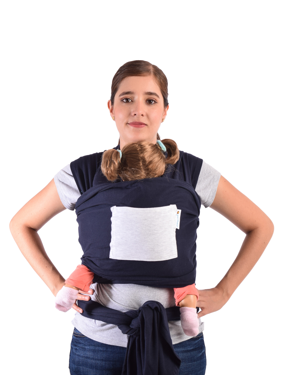 Rebozo Fular Semielástico Changuitos Azul Marino