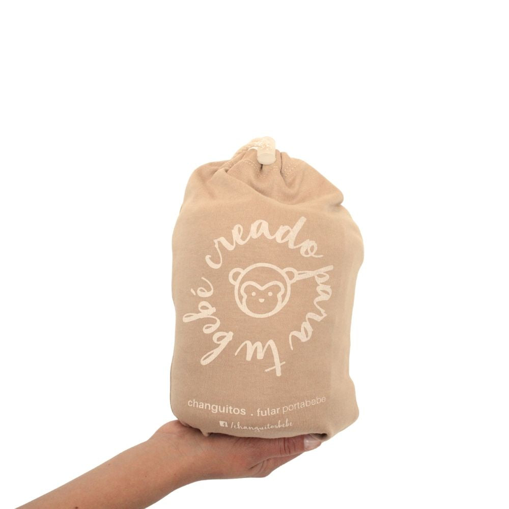 Rebozo Fular Semielástico Changuitos Beige