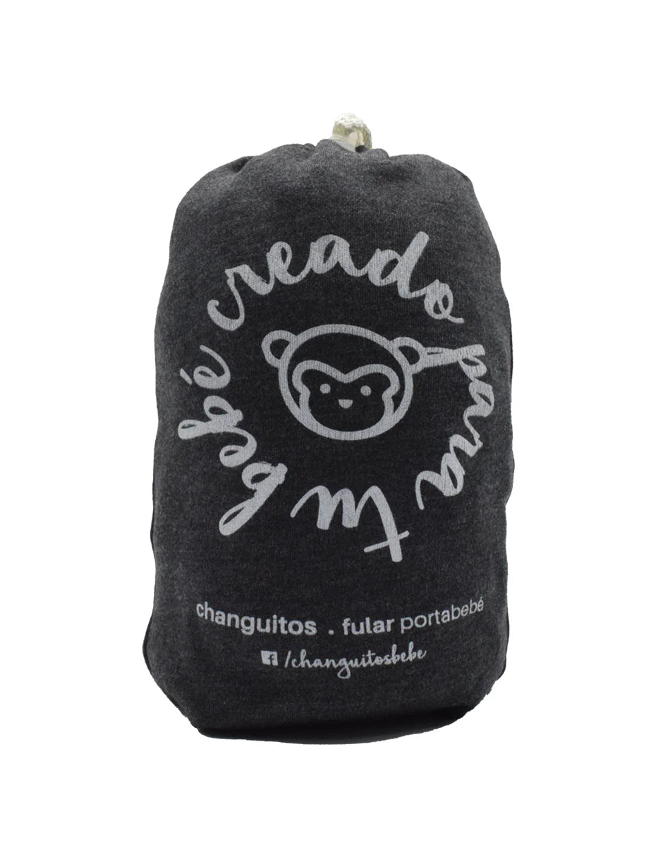 Rebozo Fular Semielástico Changuitos Negro