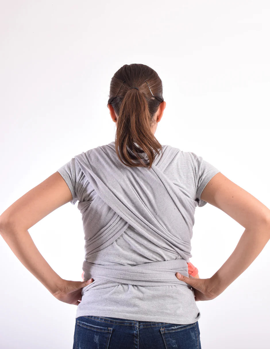 Rebozo Fular Semielástico Changuitos Gris Claro