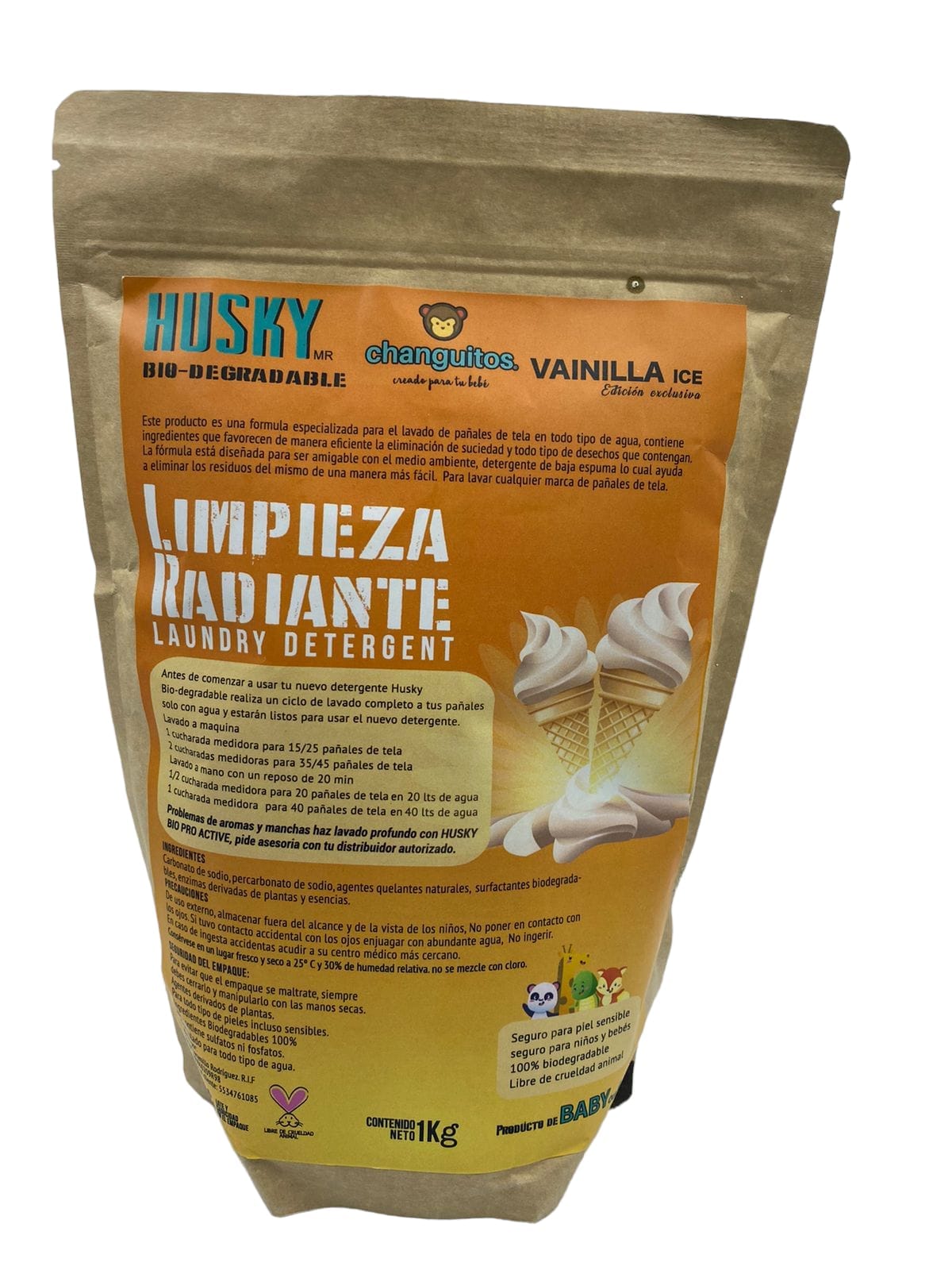 Detergente para pañal de Tela, Biodegradable para pañales Changuitos