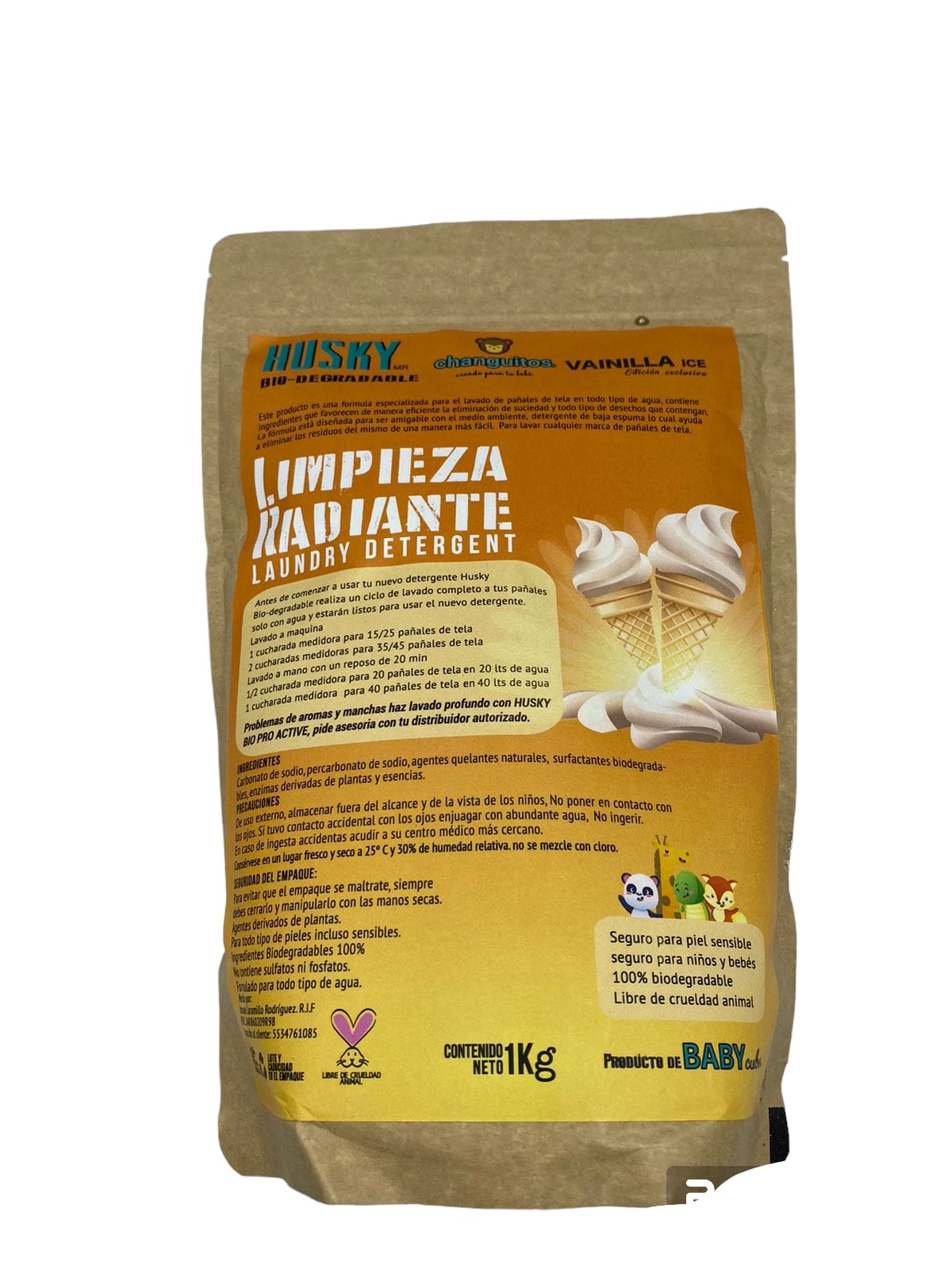 Detergente para pañal de Tela, Biodegradable para pañales Changuitos