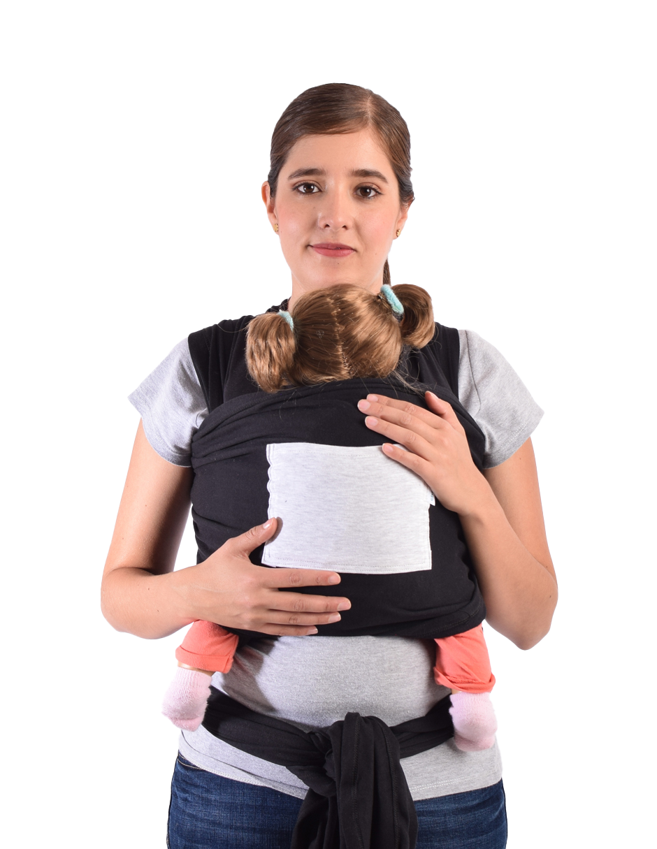 Rebozo Fular Semielástico Changuitos Negro