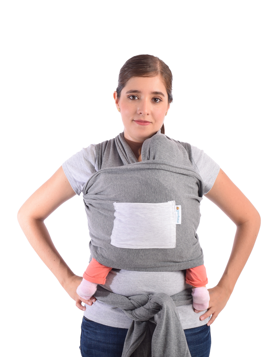 Rebozo Fular Semielástico Changuitos Gris Oxford