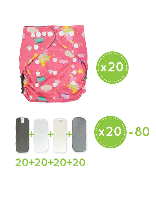 Paquete 20 Pañales Ecológicos Absorción PRO V3.0