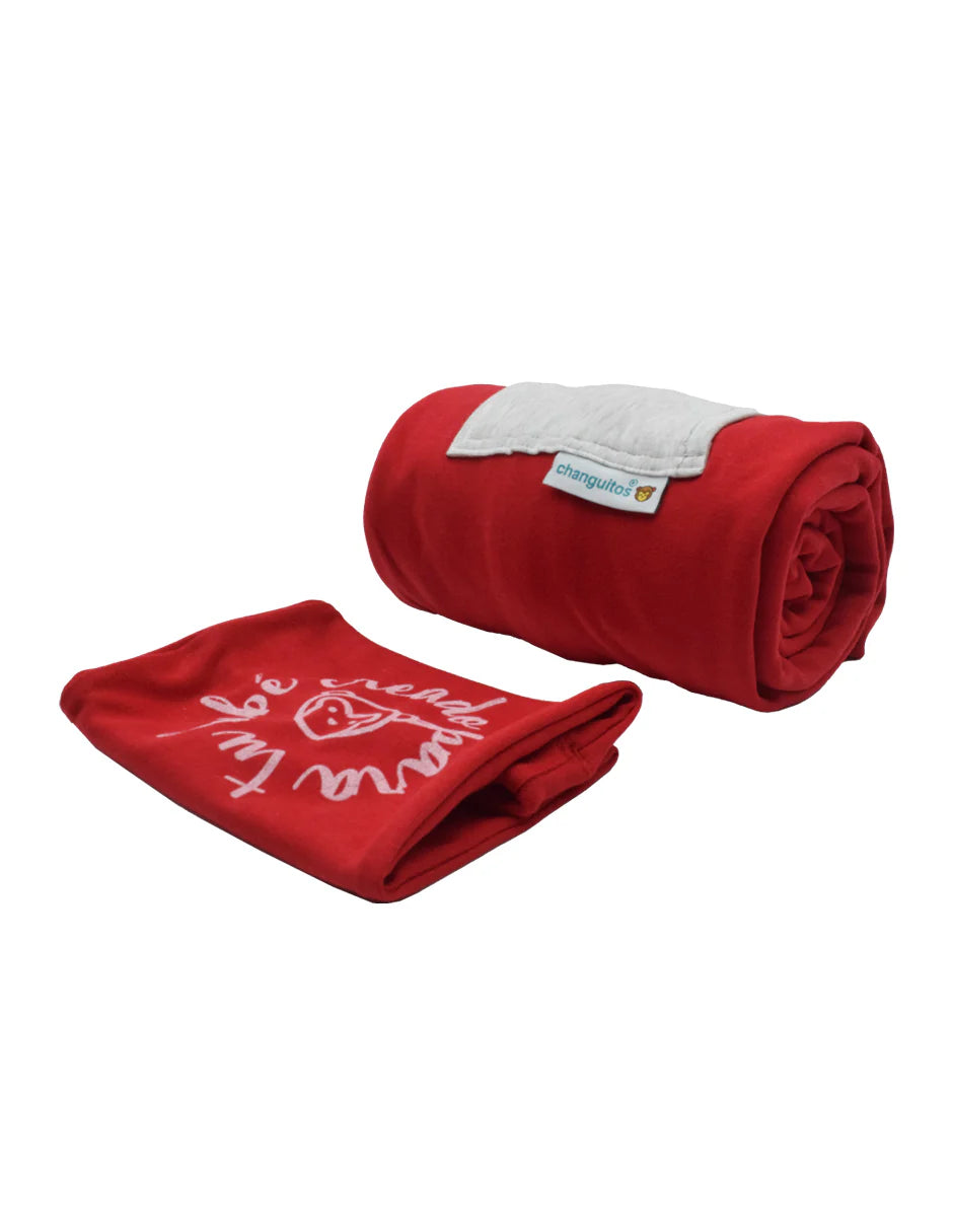 Rebozo Fular Semielástico Changuitos Rojo