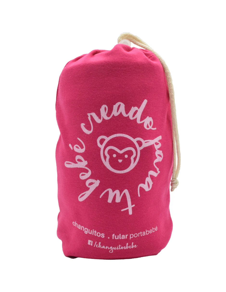 Rebozo Fular Semielástico Changuitos Fucsia