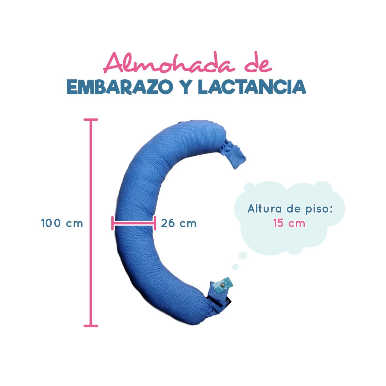 Almohada 3 en 1 Embarazo, Lactancia, Antireflujo