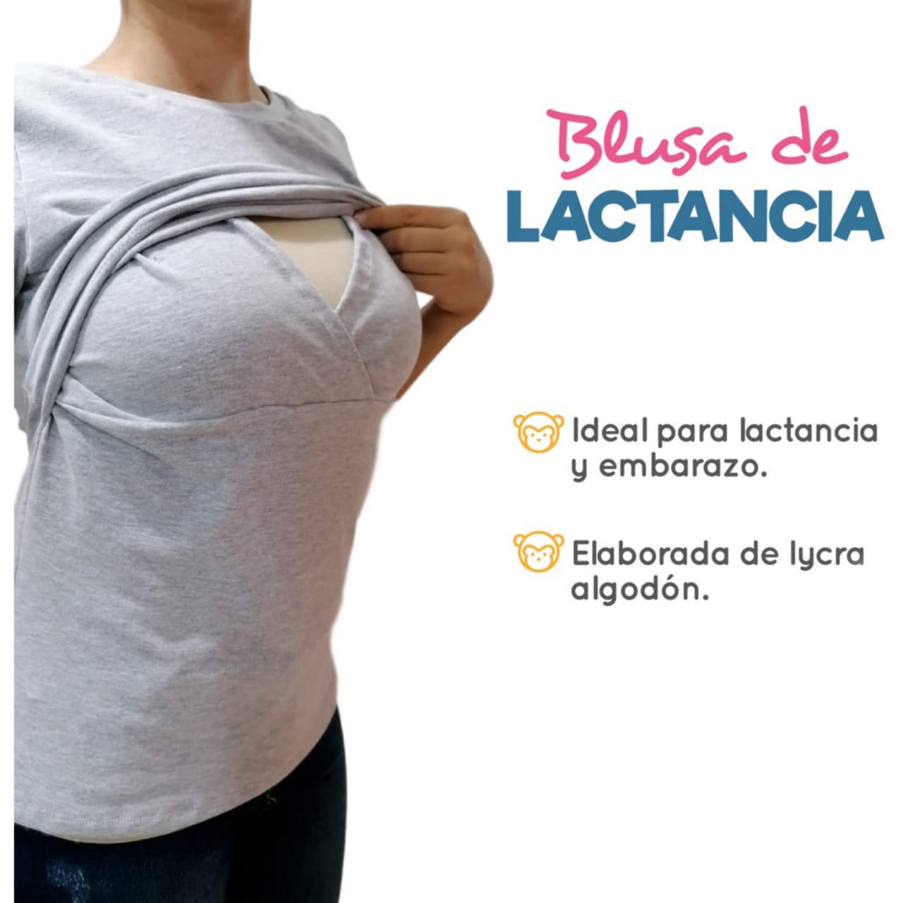 Blusa de lactancia en Algodón