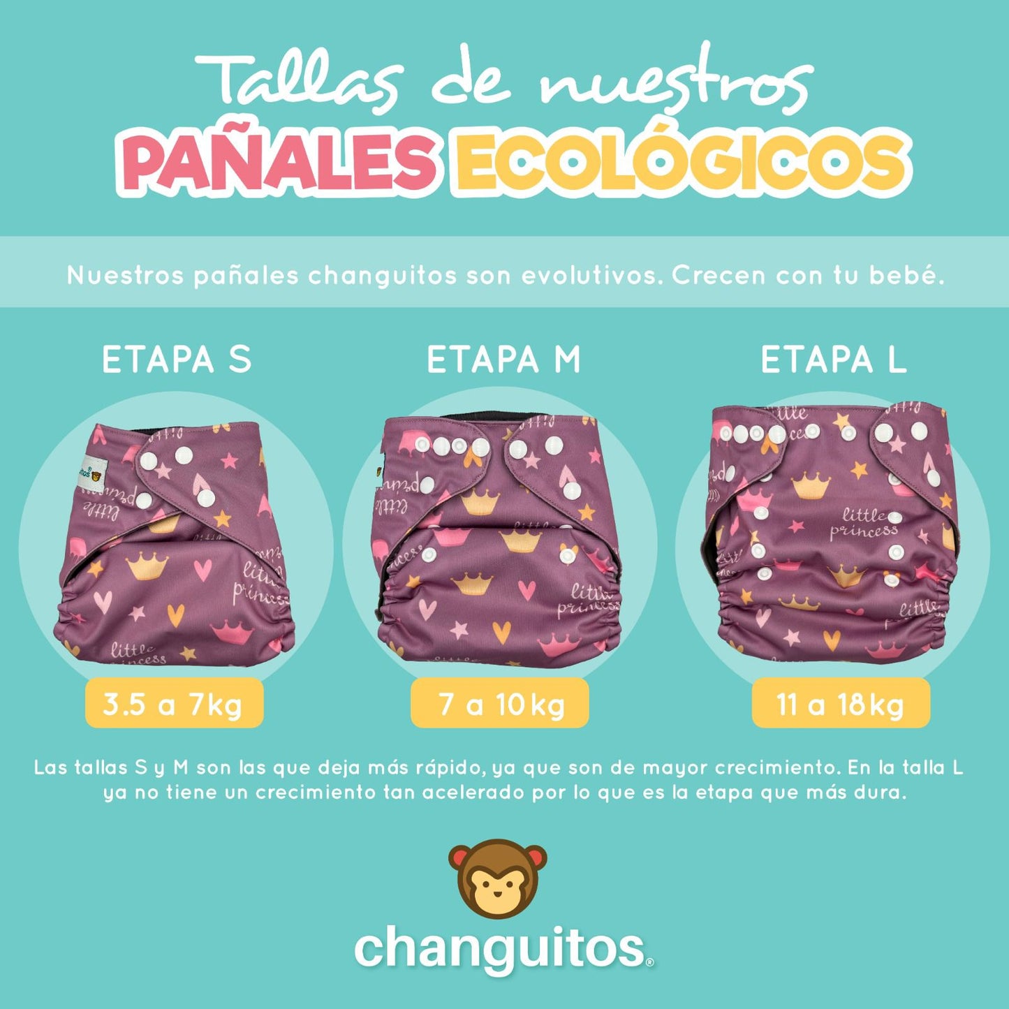 Paquete 10 Pañales Ecológicos Absorción PRO V3.0