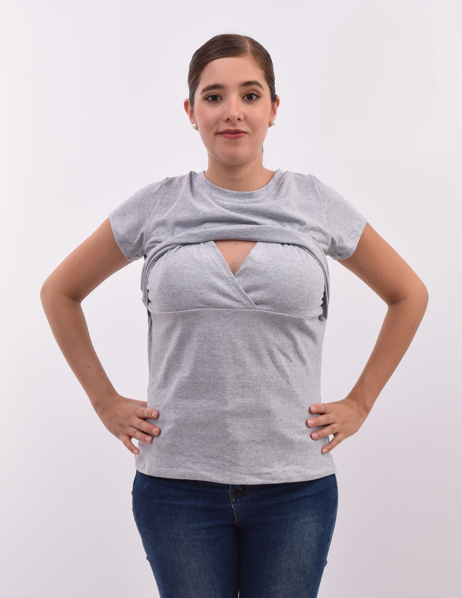 Blusa de lactancia en Algodón