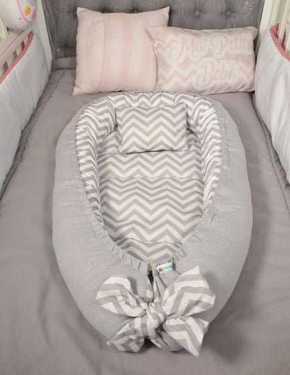 Nido Colecho  Changuitos Zigzag Gris