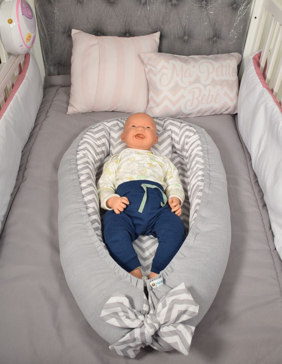 Nido Colecho  Changuitos Zigzag Gris