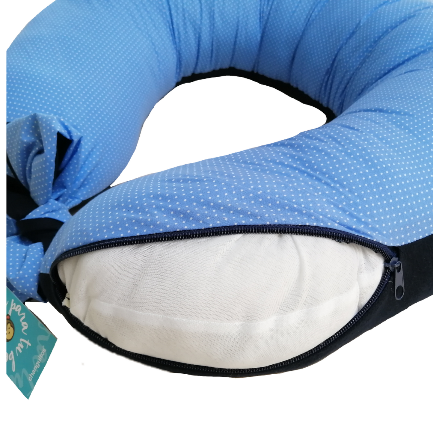 Almohada 3 en 1 Embarazo, Lactancia, Antireflujo Color Azul