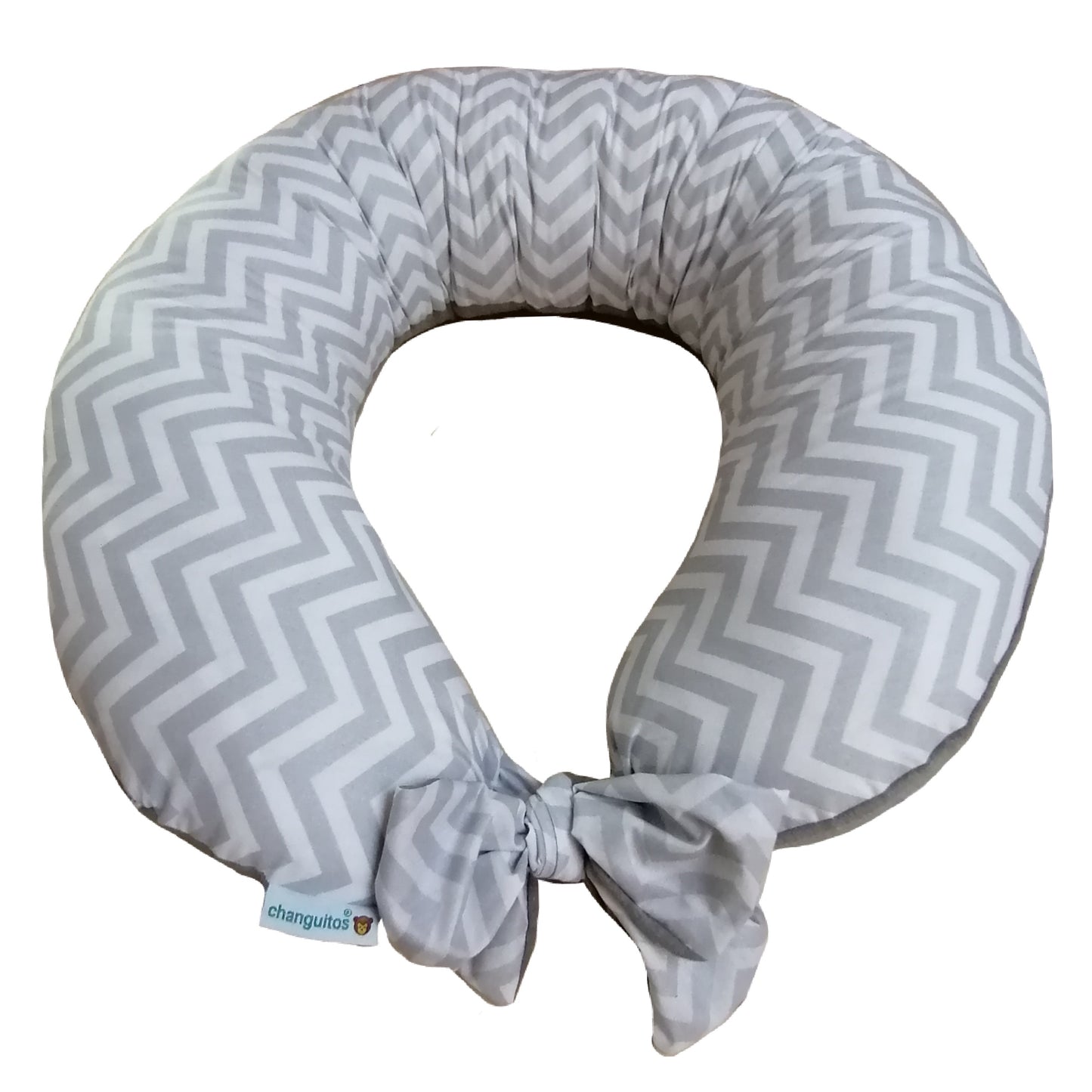 Almohada 3 en 1 Embarazo, Lactancia, Antireflujo Color Gris Zigzag