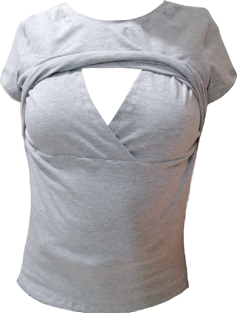 Blusa De Lactancia Gris