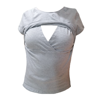 Blusa De Lactancia Gris