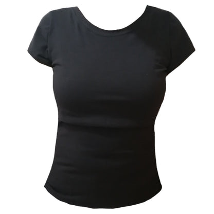 Blusa de lactancia en Algodón Negra