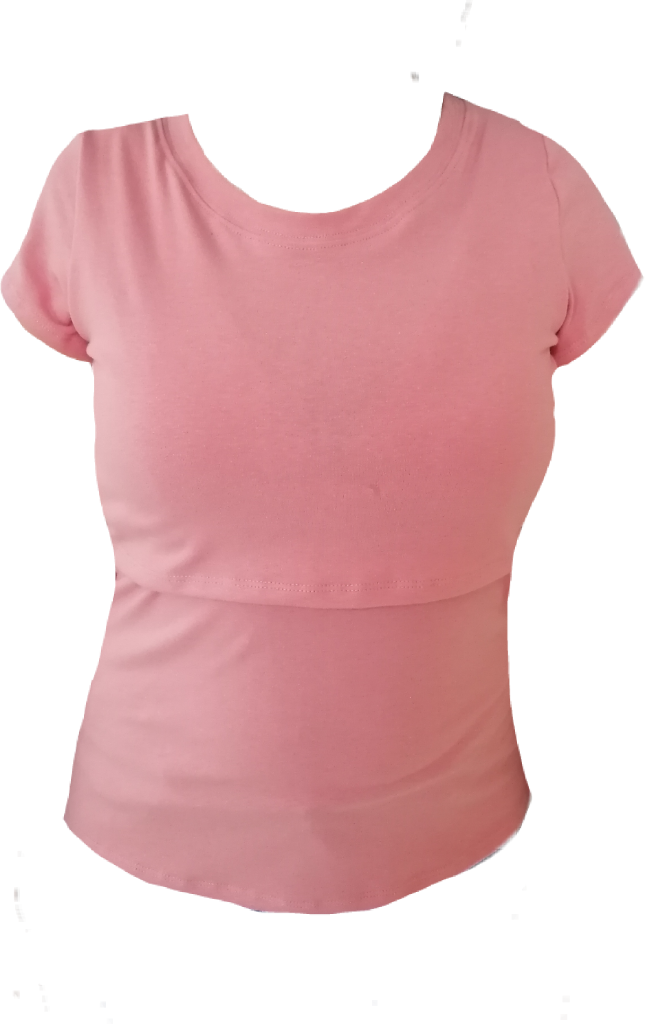 Blusa de lactancia en Algodón Rosa