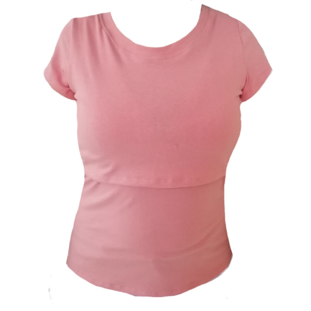 Blusa de lactancia en Algodón Rosa