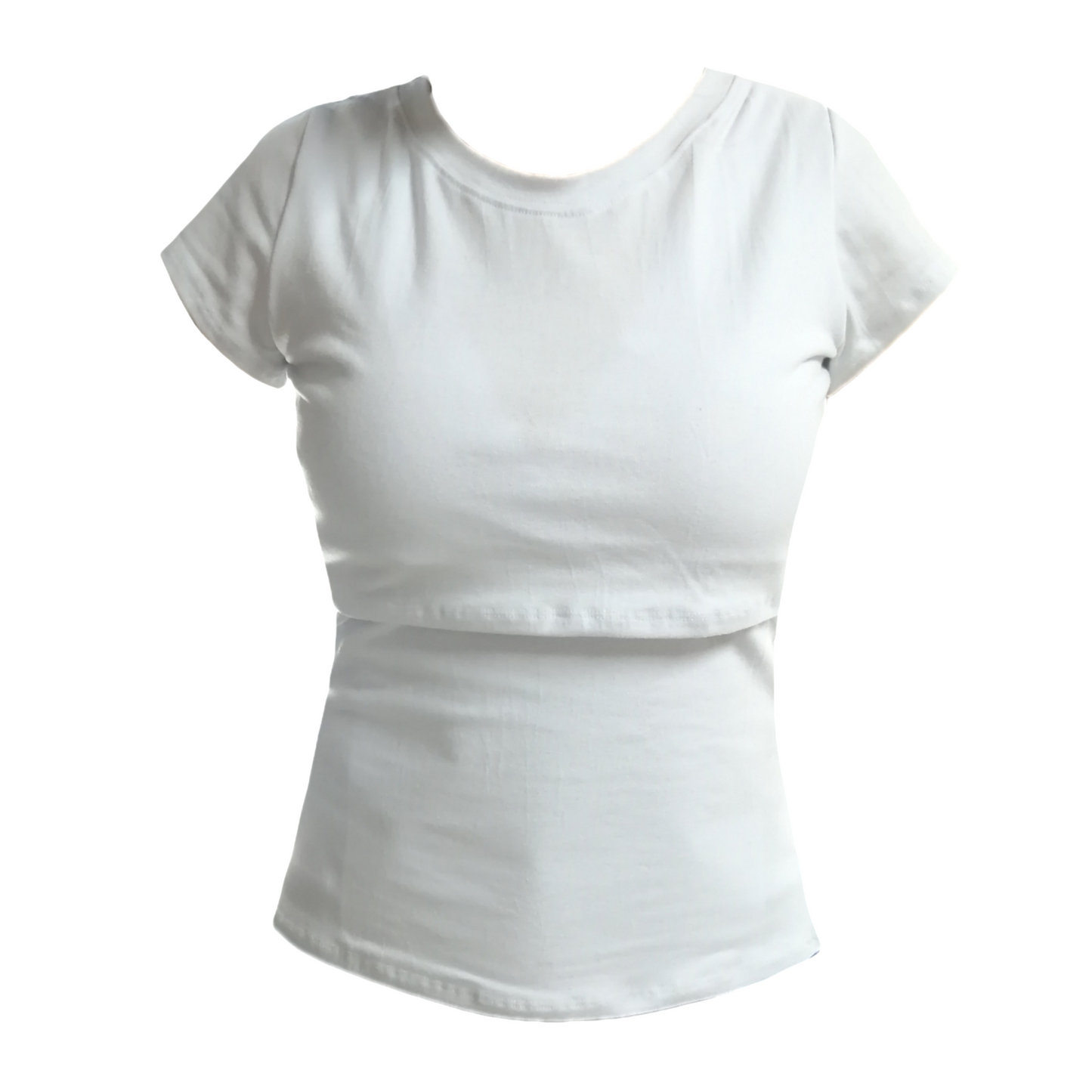 Blusa de lactancia en Algodón Blanca