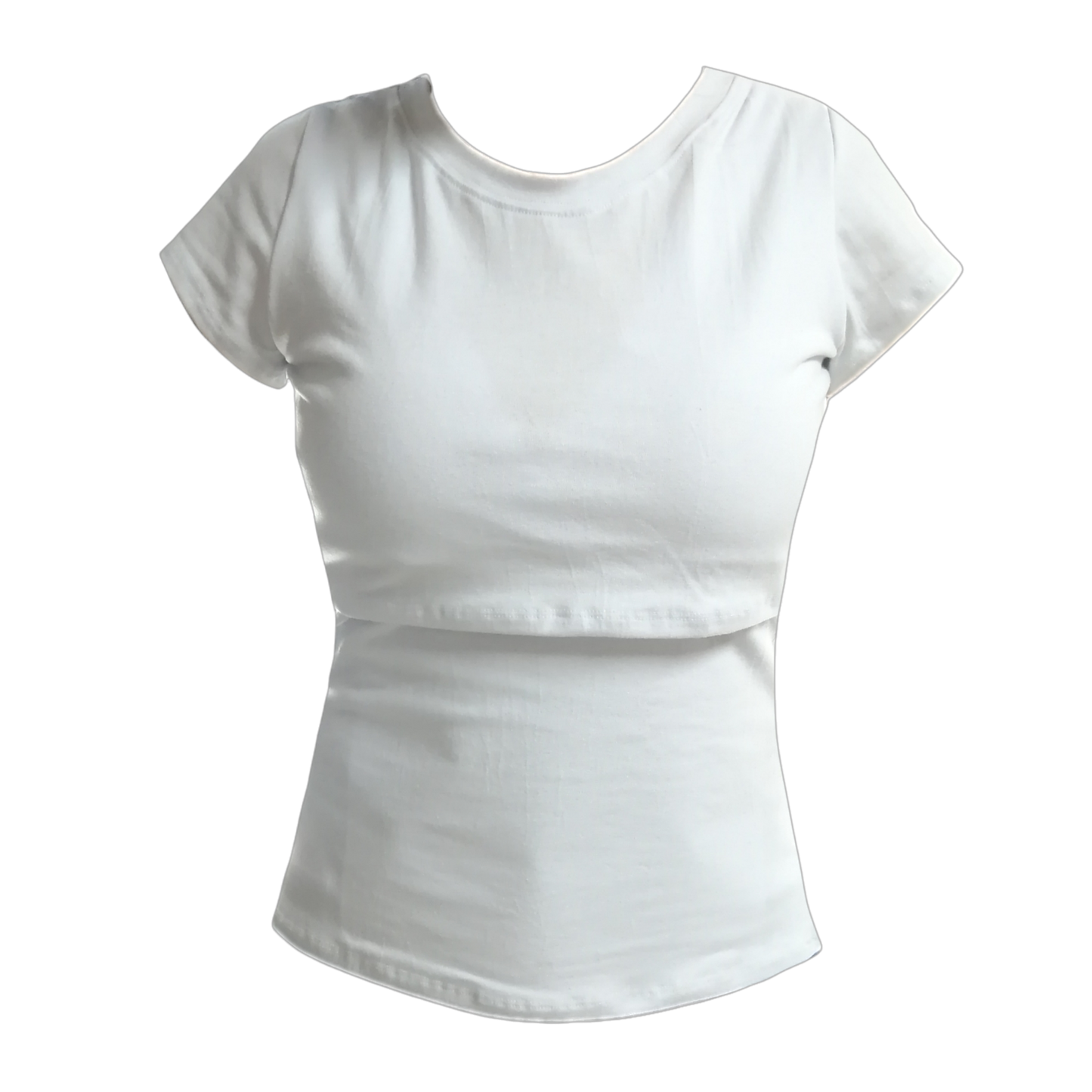 Blusa de lactancia en Algodón Blanca