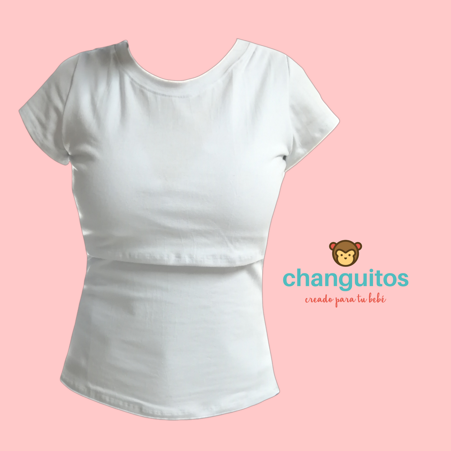 Blusa de lactancia en Algodón Blanca
