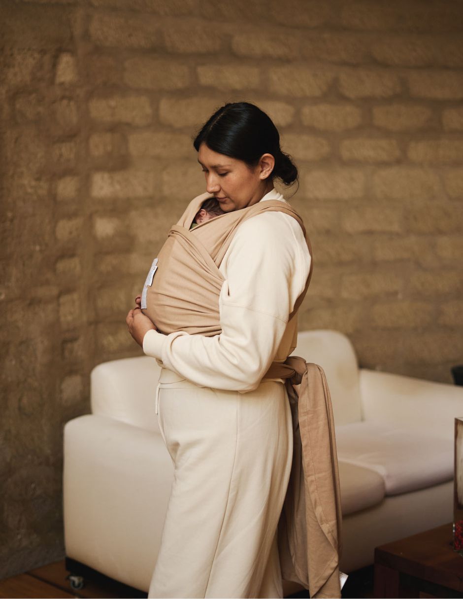 Rebozo Fular Semielástico Changuitos Beige