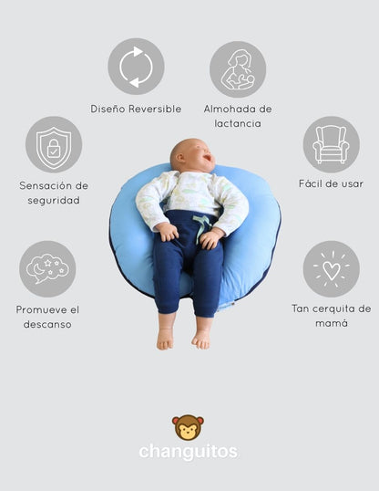 Almohada De Lactancia Y Antirreflujo Color Celeste