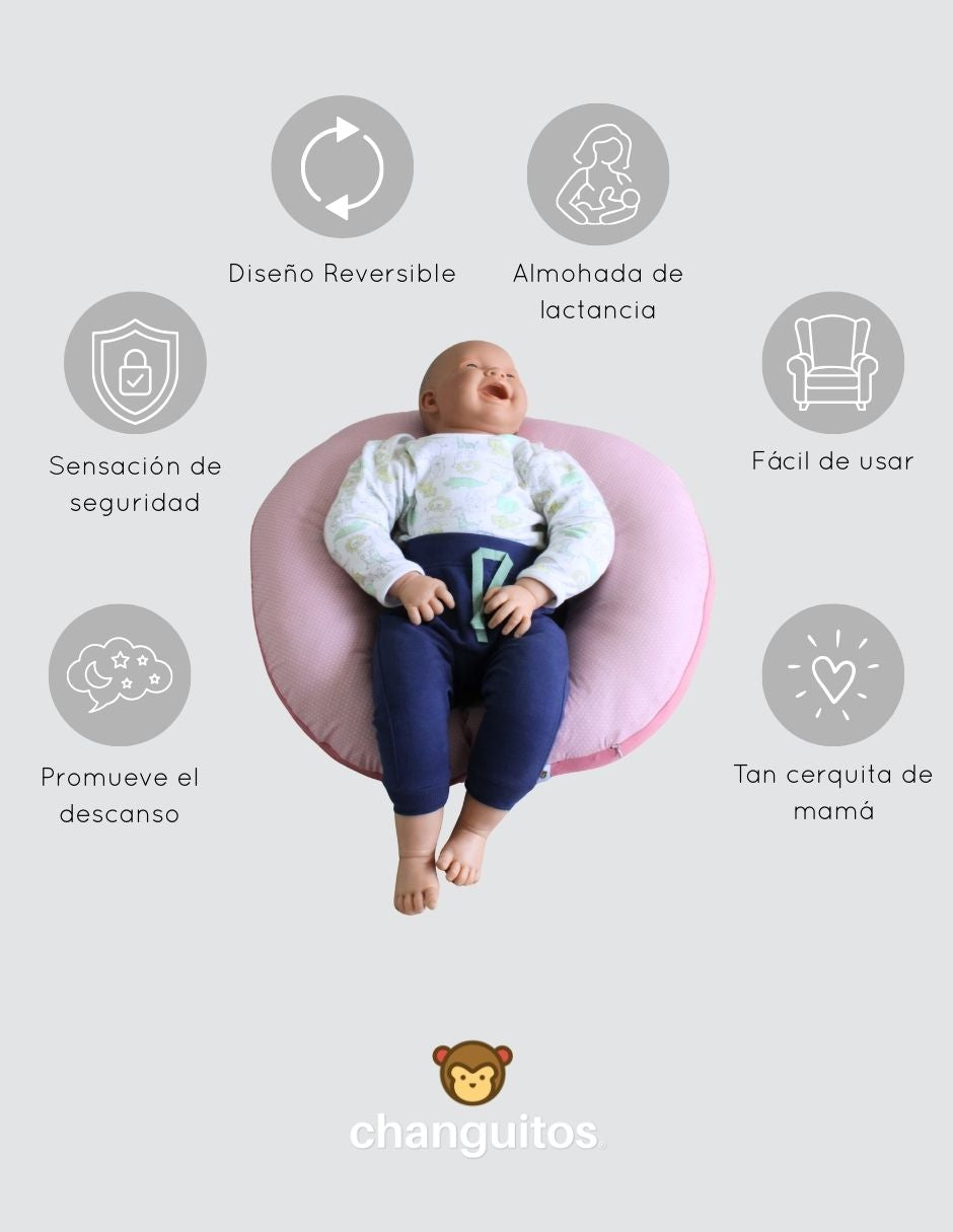 almohada de lactancia y antirreflujo Rosa