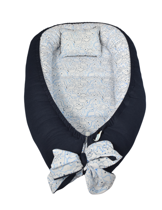 Nido Colecho  Changuitos Dinosaurios Azules