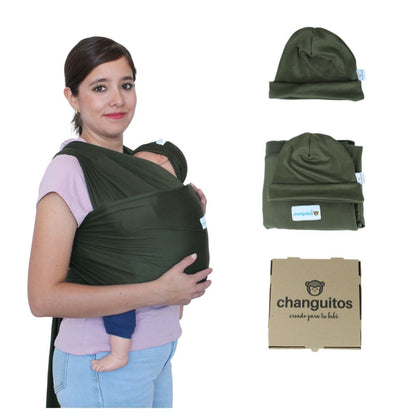Fula Portabebé Elástico Changuitos BabyWrap Verde