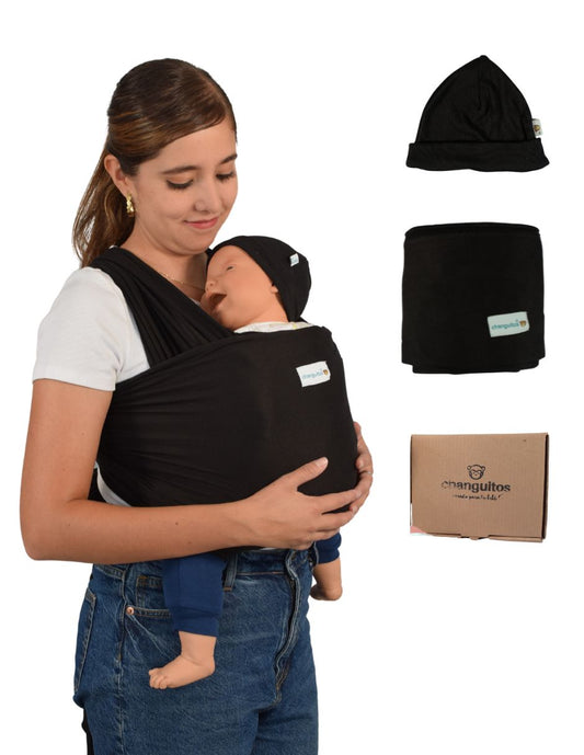 Fula Portabebé Elástico Changuitos BabyWrap Negro