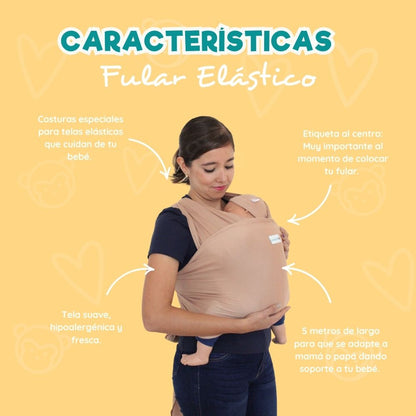 Fula Portabebé Elástico Changuitos BabyWrap Arena