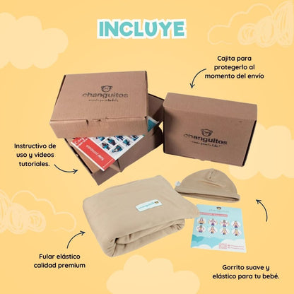 Fula Portabebé Elástico Changuitos BabyWrap Arena