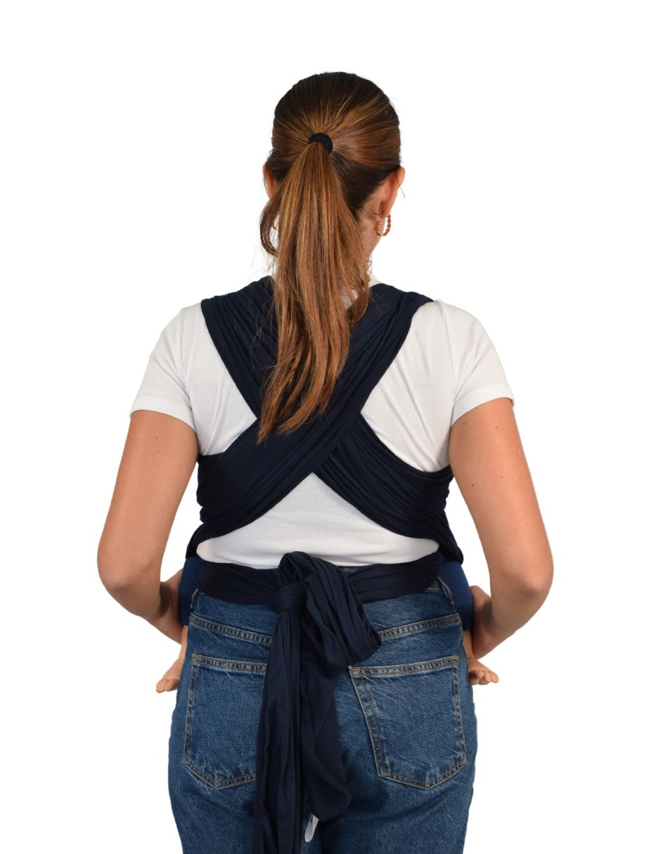 Fula Portabebé Elástico Changuitos BabyWrap Azul Marino