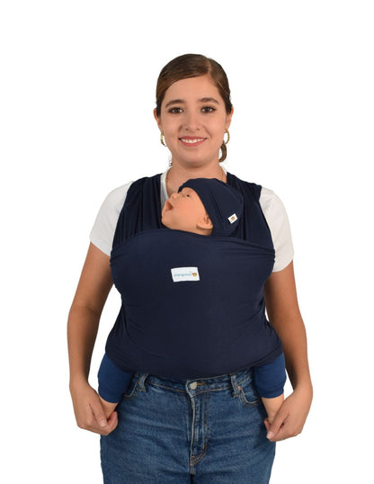 Fula Portabebé Elástico Changuitos BabyWrap Azul Marino