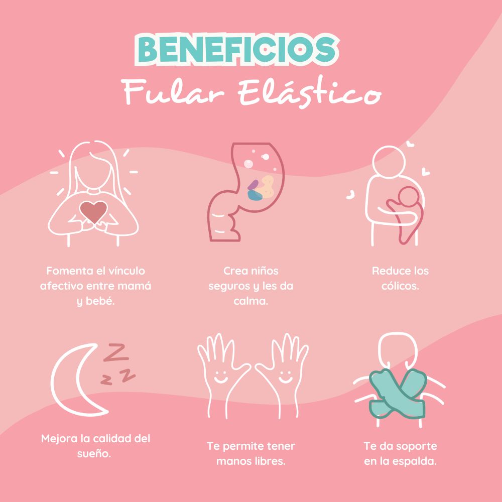 Fula Portabebé Elástico Changuitos BabyWrap Rosa