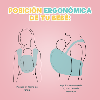 Fula Portabebé Elástico Changuitos BabyWrap Rosa