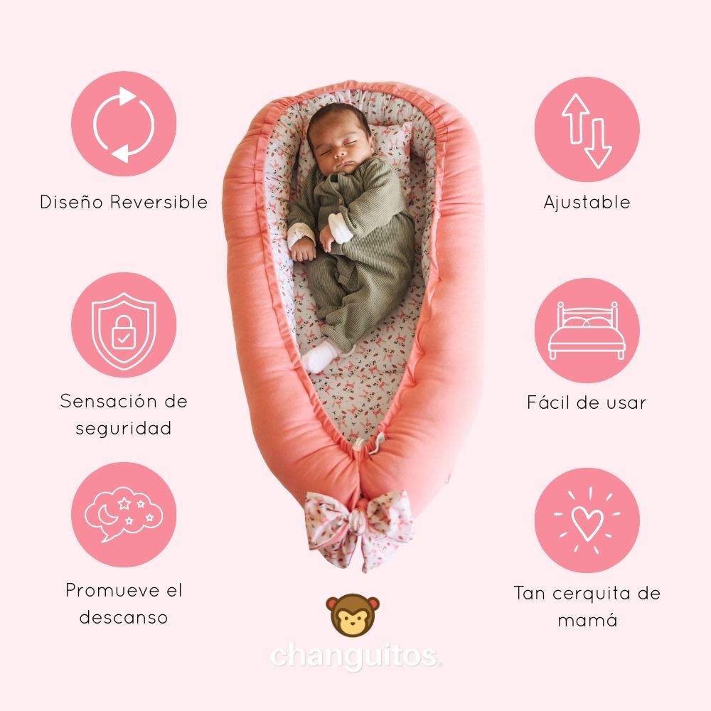 Nido Colecho  Changuitos Conejitos Rosas