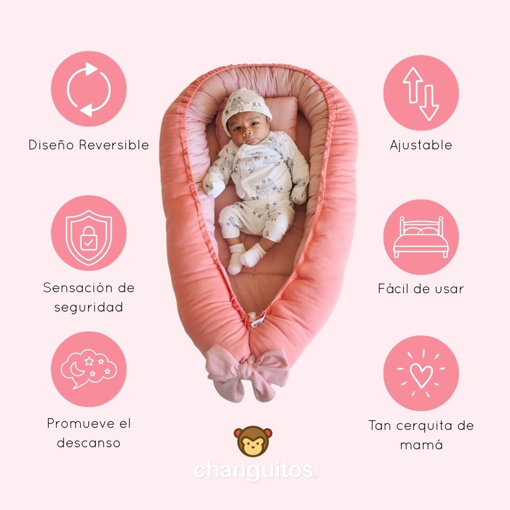 Nido Colecho  Changuitos Palo de Rosa con Bolitas