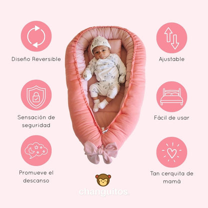 Nido Colecho  Changuitos Palo de Rosa con Bolitas